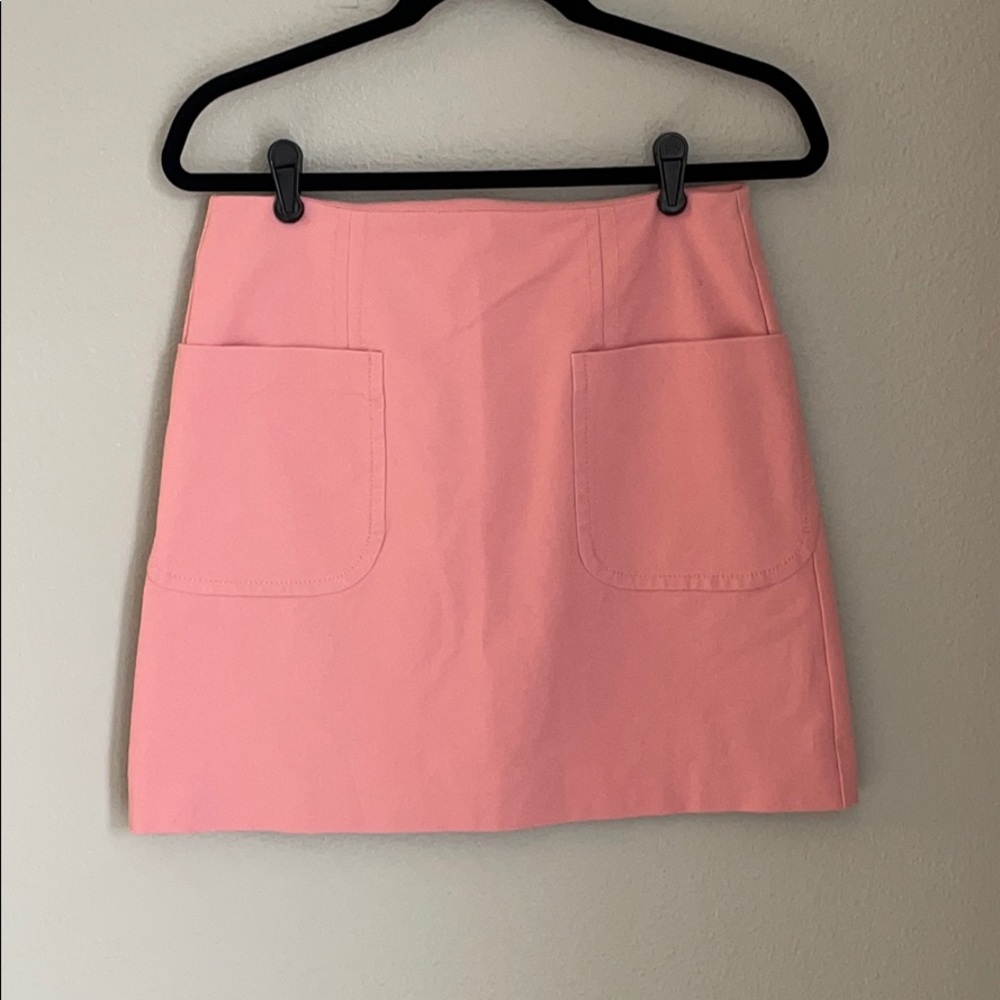 Loft Pink A Line Skirt with Pockets